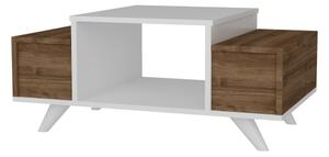 Масичка за кафе ERIBERTO 43,8x90 cм кафява/бяла