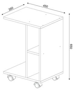 Помощна масичка GENERAL 65x45 cм бяла