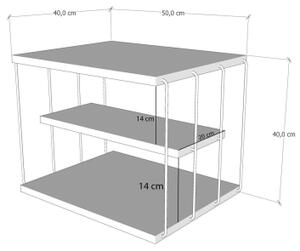 Странична маса LIFON 40x50 см антрацит