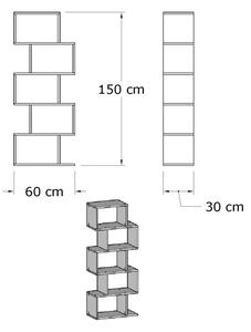 Етажерка MERIC 15x60 cм бяла