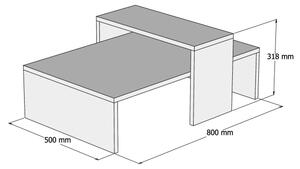 Масичка за кафе GLOW 31,8x80 cм бежова/антрацит