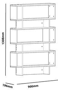 Етажерка ELZE 130,8x90 cм бяла