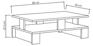 Масичка за кафе MANSU 27,5x80 cм антрацит