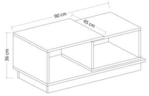 Масичка за кафе CONSEPT 36x90 cм кафява/сива