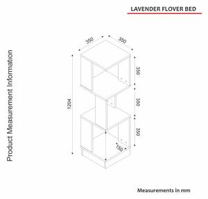 Етажерка за цветя LEVANDER 120,4x35 cм бяла