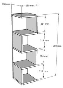 Етажерка ALIN 95x25 cм бяла