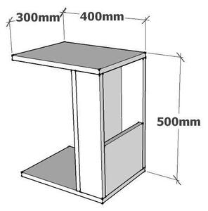 Помощна масичка KAREN 50x40 cм антрацит