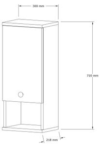 Шкаф за баня MIS 71x30 cм бежов