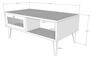 Масичка за кафе SIDYMA 45x97 cм кафява