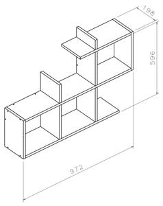 Етажерка LAGOMOOD 59,6x97,2 cм бяла/бежова