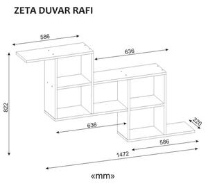 Етажерка ZETA 82,2x147,2 cм бяла