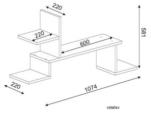 Етажерка ROCK 58x107 кафява