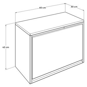 Шкаф за обувки 42x60 cм бял