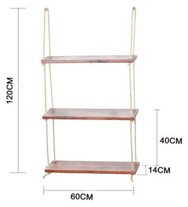 Висяща етажерка 120x60 cм смърч