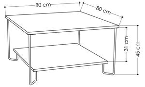 Масичка за кафе MARBO 45x80 cм сива