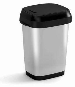Пластмасово кошче за боклук с педал в сребрист цвят 10 l Dual Swing Bin Style S – KIS
