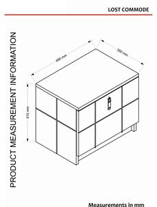 Нощно шкафче LOST 41x49 cм