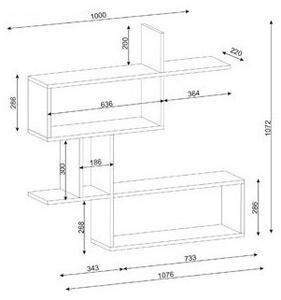 Етажерка MONTERA 107x107 cм бяла