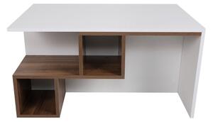 Масичка за кафе DILAY 52x100 см кафява/бяла