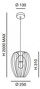 Fabas Luce 3677-45-225 - Висящ полилей CAMP 1xE27/40W/230V златист