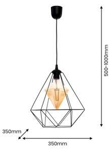 LED Висящ полилей ALAMBRE 1xE27/4W/230V черен