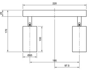 Спот ANGIE 4xGU10/35W/230V черен