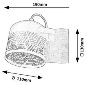 Rabalux 3298 - Стенен спот ROTEM 1xE14/40W/230V