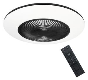 LED Димируема лампа с вентилатор ARIA LED/38W/230V черна/бяла + д.у