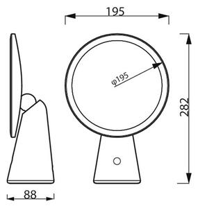 Philips - Димируемо козметично огледало с LED подсветка MIRROR LED/4,5W/5V