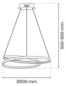 LED Пендел LUCERO LED/48W/230V златист