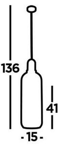 Searchlight 46641-1AC - Висящ полилей PIPETTE 1xE27/60W/230V матов