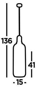 Searchlight 46641-1SM - Висящ полилей PIPETTE 1xE27/60W/230V лъскав хром