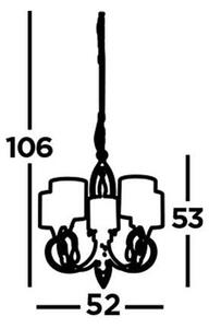 Searchlight 1605-5AB - Висящ полилей ALBERTO 5xE14/60W/230V