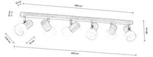 Spot-Light DO2225651 - Таванен спот NEL 6xE27/15W/230V бор