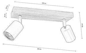 Spot-Light DO2910251 - Таванен спот MANARA 2xGU10/5W/230V бор