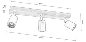 Spot-Light DO2910356 - Таванен спот MANARA 3xGU10/5W/230V бор