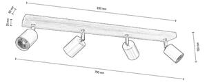 Spot-Light DO2911456 - Таванен спот MANARA 4xGU10/5W/230V бор