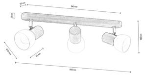 Spot-Light DO2225351 - Таванен спот NEL 3xE27/15W/230V бор