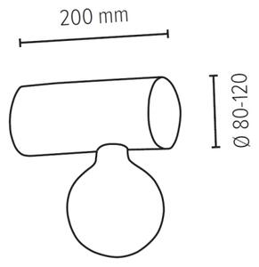 Spot-Light DO6994156 - Аплик TRABO 1xE27/25W/230V бор