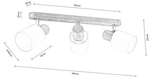 Spot-Light DO2248356 - Таванен спот TRENDY 3xE27/15W/230V бор