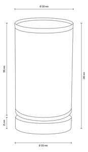 Spot-Light DO70883174 - Настолна лампа FIRE 1xE27/25W/230V дъб/черна