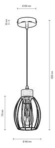 Spot-Light DO14859104 - Пендел GUNNAR 1xE27/60W/230V дъб