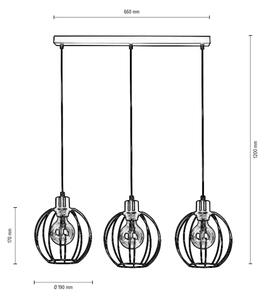 Spot-Light DO15659304 - Пендел BERIS 3xE27/60W/230V