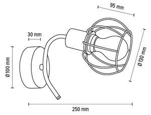 Spot-Light 8224174 - Аплик VIVIANE 1xE27/60W/230V дъб