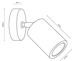 Spot-Light 3911174 - LED Стенен спот MATTI 1xGU10/5W/230V дъб