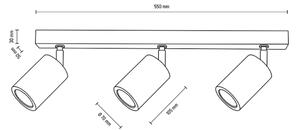 Spot-Light 3913174 - LED Таванен спот MATTI 3xGU10/5W/230V дъб