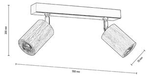 Spot-Light 3912174 - LED Таванен спот MATTI 2xGU10/5W/230V дъб