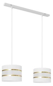 Висящ полилей HELEN 2xE27/15W/230V бял/златист