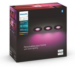 Philips-К-кт 3бр. LED RGBW димируеми лунички за баня Hue XAMENTO 1xGU10/5,7W/230V