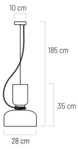 Klausen 111101 - Висящ полилей ABEL 2xE27/11W/230V Ø 28 см кремав